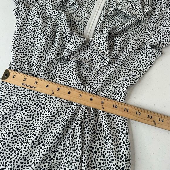 Princess Polly Ruffle Mini Dress Black White 0 Fairy Whimsy Romantic Punk - Picture 12 of 12